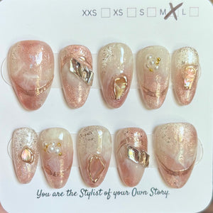 Short Almond 847-885 Design Press On Nail Selections