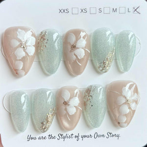 Short Almond 857-885 Design Press On Nail Selections