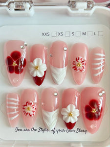 3D Medium Length Press On Nail Selections