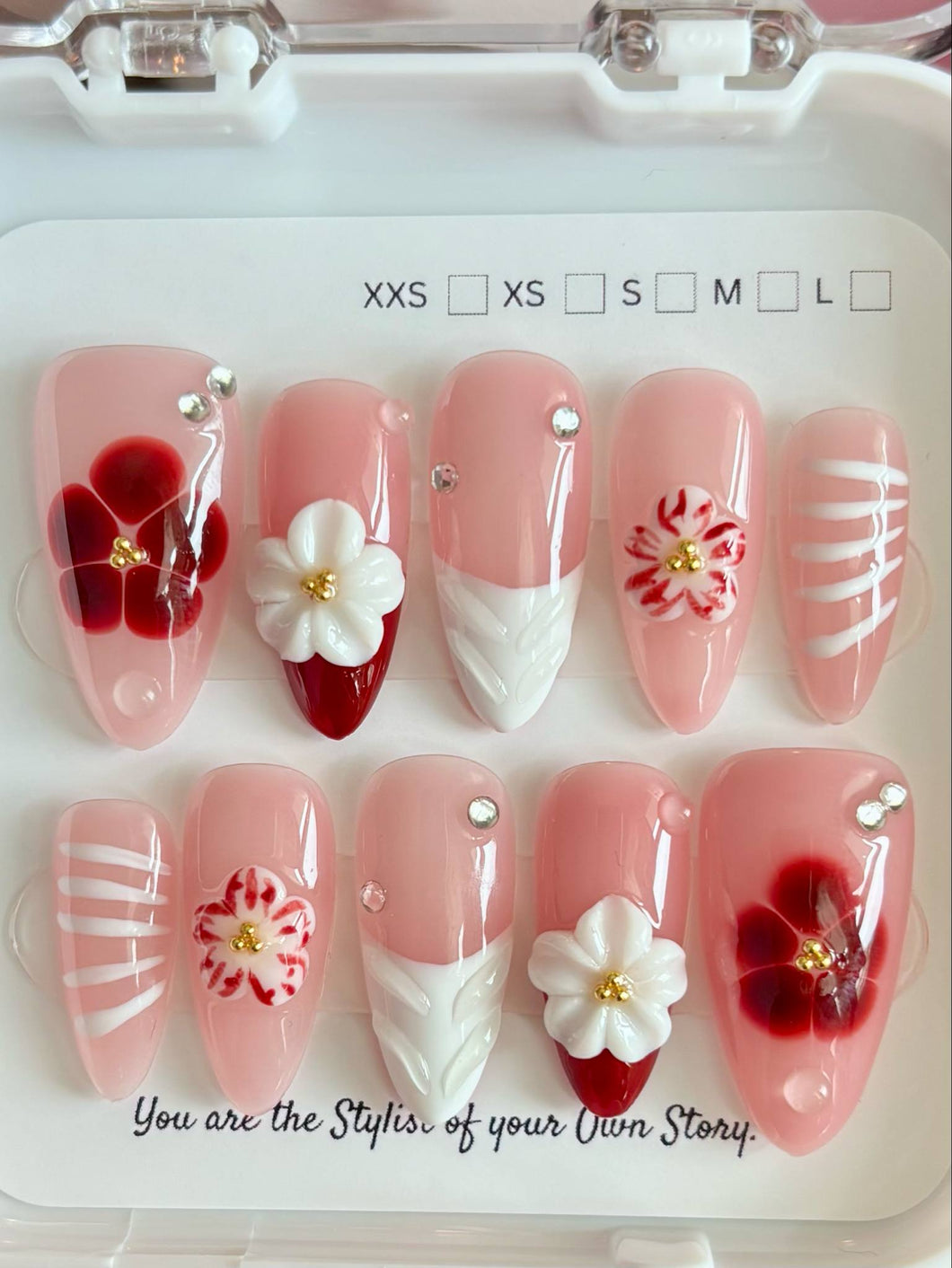 3D Medium Length Press On Nail Selections