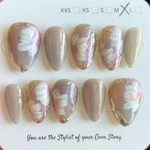 Short Almond 857-885 Design Press On Nail Selections