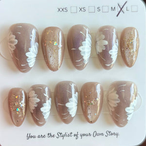 Short Almond 857-885 Design Press On Nail Selections