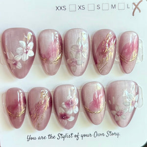 Short Almond 822-846 Design Press On Nail Selections