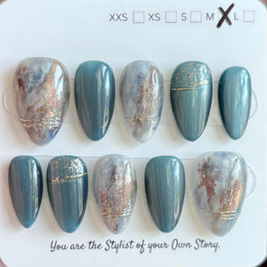 Short Almond 800-829 Design Press On Nail Selections