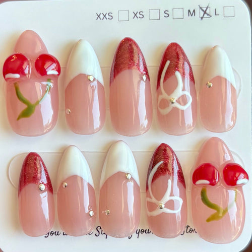 58 Press On Nail Set Size M