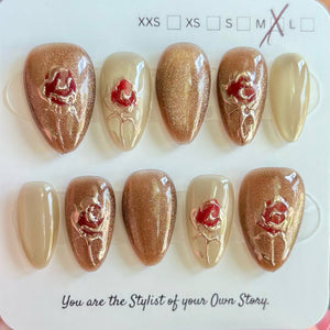 Short Almond 847-885 Design Press On Nail Selections