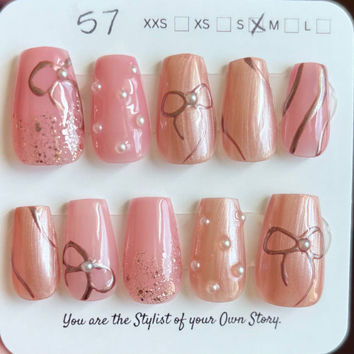 57 Press On Nail Set Size S
