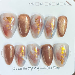 Short Almond 847-885 Design Press On Nail Selections