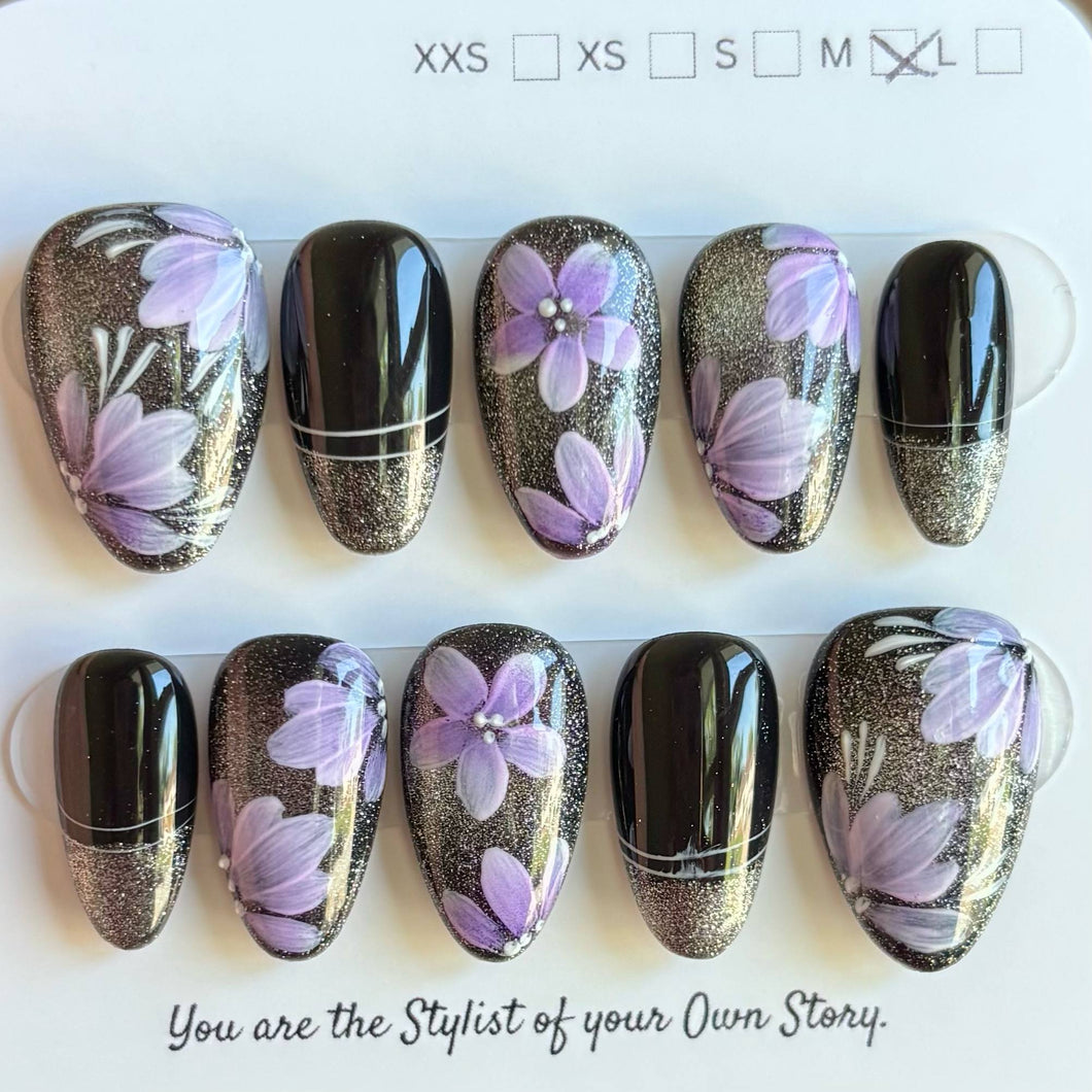 Short Almond 830-856 Design Press On Nail Selections