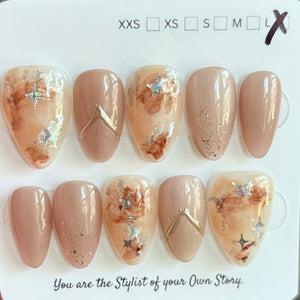 Short Almond 822-846 Design Press On Nail Selections