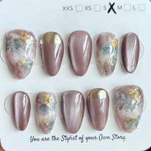 Short Almond 830-856 Design Press On Nail Selections