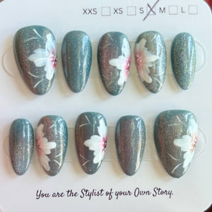 Short Almond 857-885 Design Press On Nail Selections