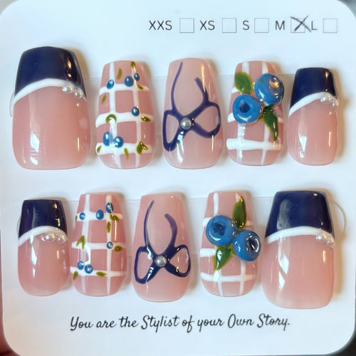 68 Press On Nail Set Size M