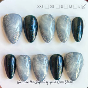 Short Almond 857-885 Design Press On Nail Selections