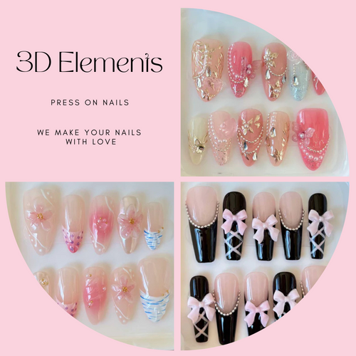 3D Element Designs Press On Nail Selections