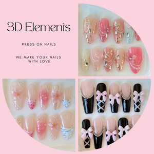 3D Element Designs Press On Nail Selections