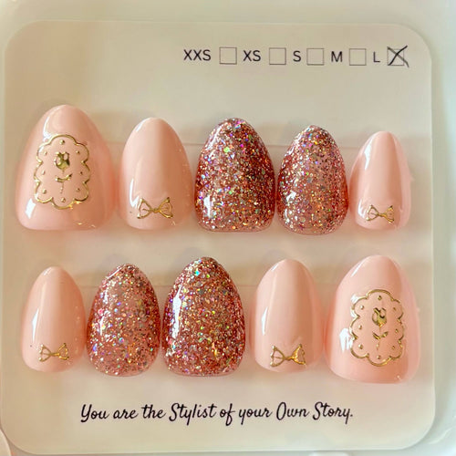 12 Press On Nail Set Size L