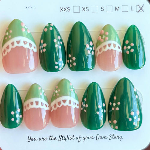 62 Press On Nail Set Size L