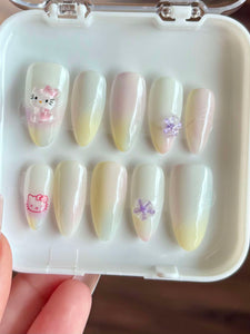 3686 Press On Nail Set Size M/1