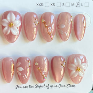 Short Almond 800-829 Design Press On Nail Selections