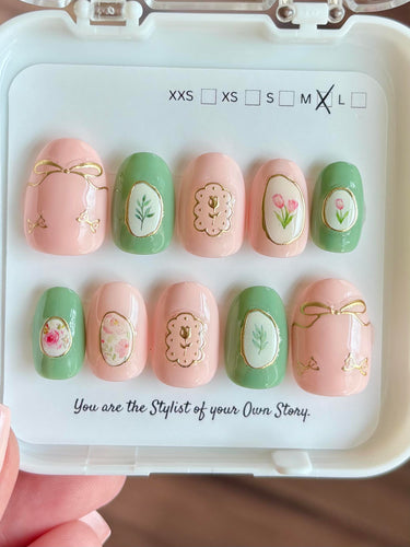 34 Press On Nail Set Size M/1