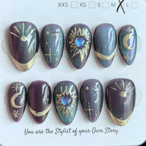 Short Almond 857-885 Design Press On Nail Selections