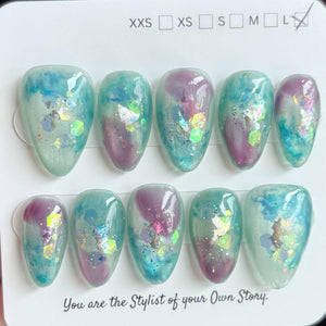 Short Almond 857-885 Design Press On Nail Selections
