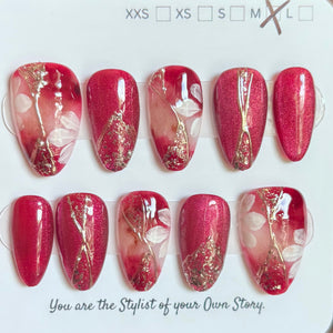 Short Almond 847-885 Design Press On Nail Selections