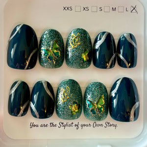 11 Press On Nail Set Size L