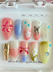 3D Medium Length Press On Nail Selections
