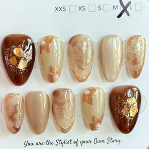 Short Almond 822-846 Design Press On Nail Selections