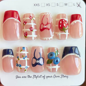 63 Press On Nail Set Size L