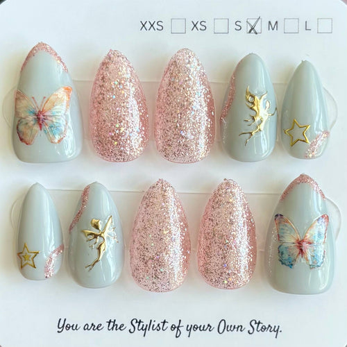 45 Press On Nail Set Size S/2