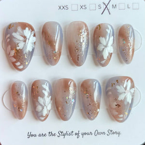 Short Almond 857-885 Design Press On Nail Selections