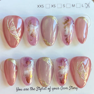 Short Almond 830-856 Design Press On Nail Selections
