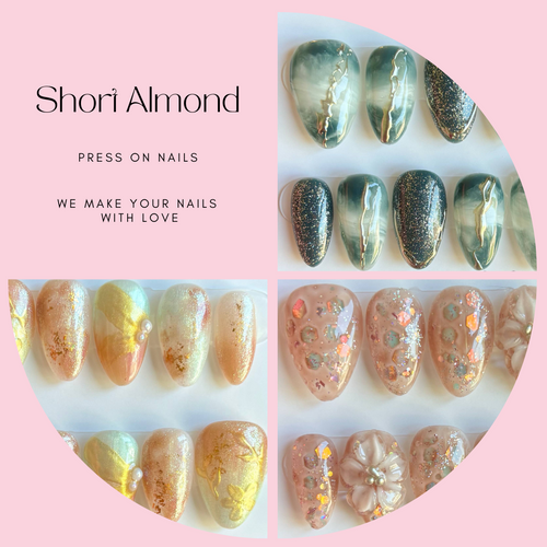 Short Almond 830-856 Design Press On Nail Selections
