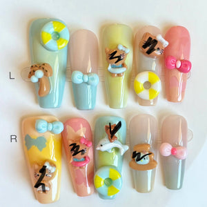 Long Length Press On Nail Selections