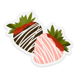 Chocolate Strawberry Sticker 3x2in