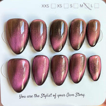 Short/ Medium Almond Cat Eye 700-722 Press On Nail Selections