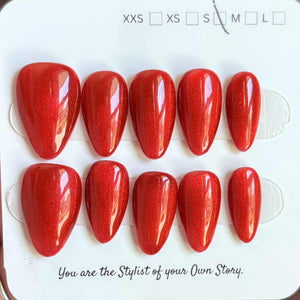 Short/ Medium Almond Cat Eye 700-722 Press On Nail Selections