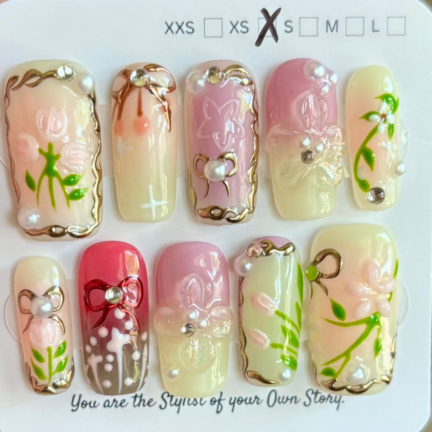 Medium Length 1001-1027 Press On Nail Selections