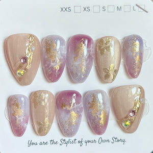 Short Almond 847-885 Design Press On Nail Selections