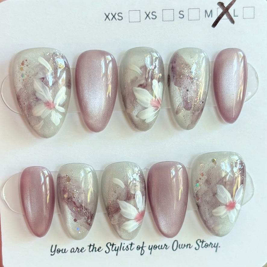 Short Almond 847-885 Design Press On Nail Selections