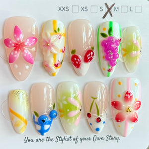Medium Length 1001-1027 Press On Nail Selections