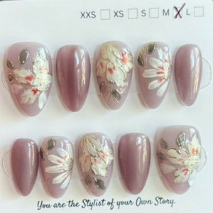 Short Almond 822-846 Design Press On Nail Selections