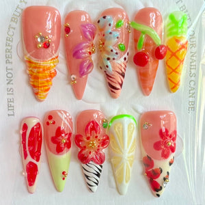 Long Length Press On Nail Selections