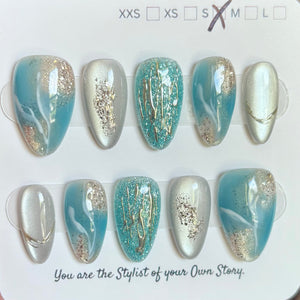 Short Almond 847-885 Design Press On Nail Selections