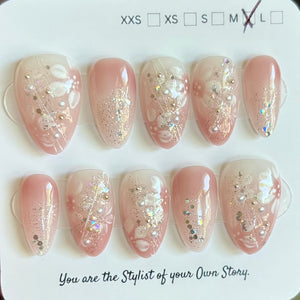 Short Almond 822-846 Design Press On Nail Selections