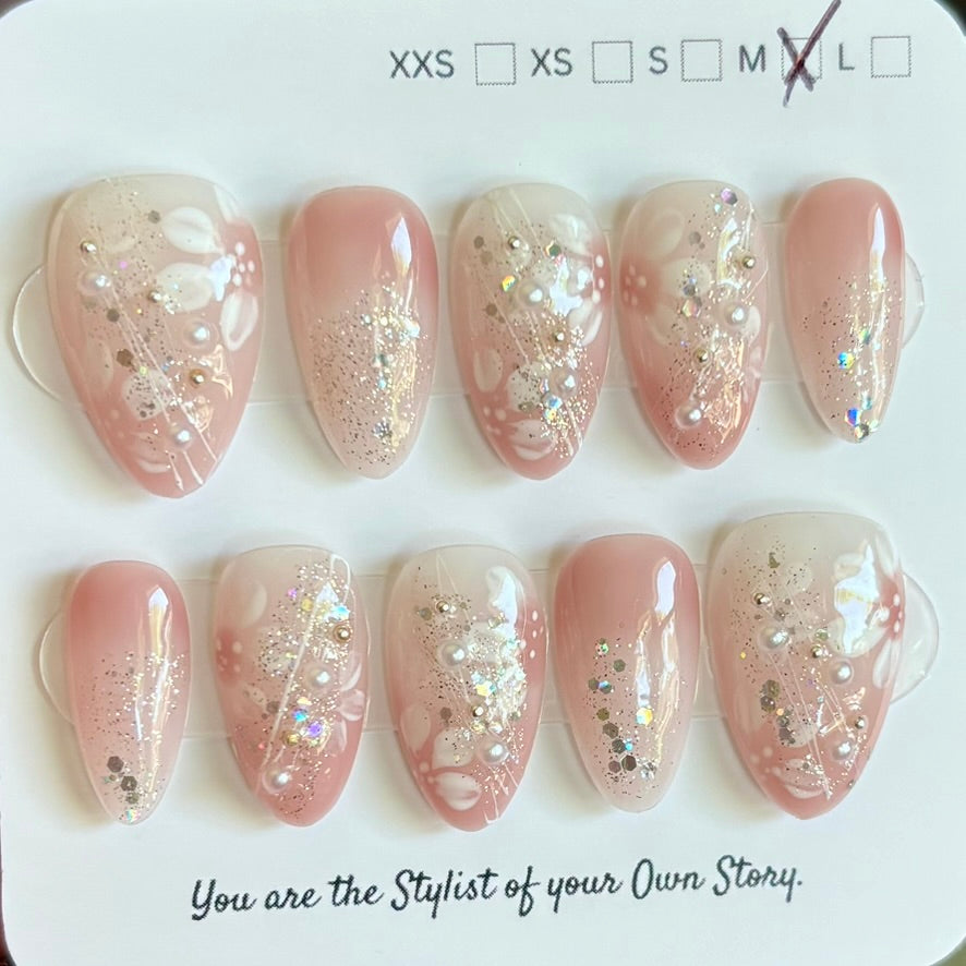 Short Almond 822-846 Design Press On Nail Selections