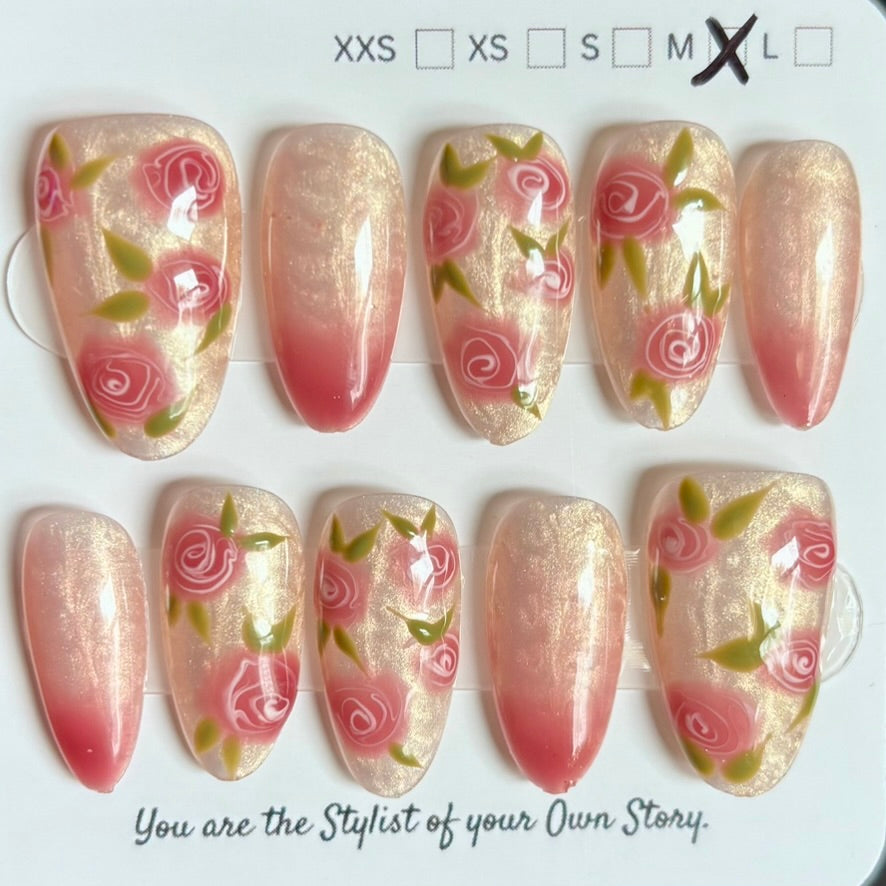 Almond Medium Length Press On Nail Selections